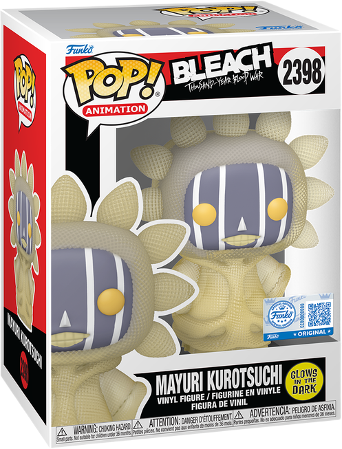 فانکو پاپ مایوری کوروتسوچی شماره 2398 اورجینال از انیمه Bleach نسخه شب تاب Glow با کلاه بزرگ و ماسک سیاه و سفید