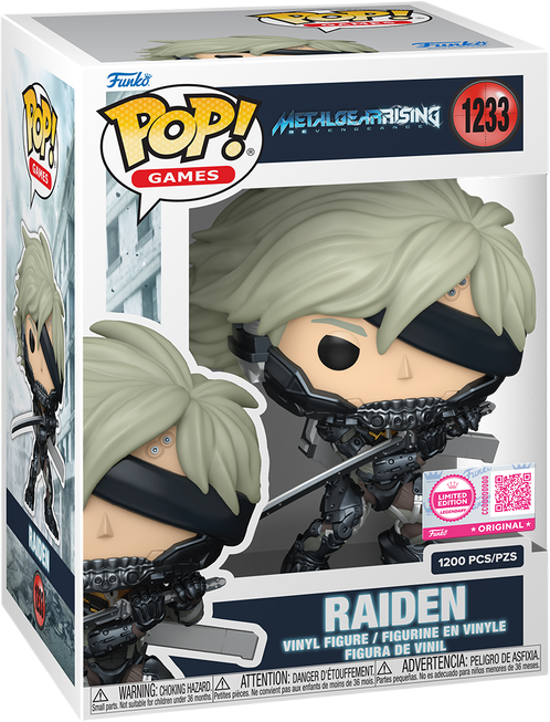 فانکو پاپ رایدن شماره 1233 اورجینال از بازی Metal Gear Rising نسخه زره پوش با کاتانای فرکانس بالا در دست