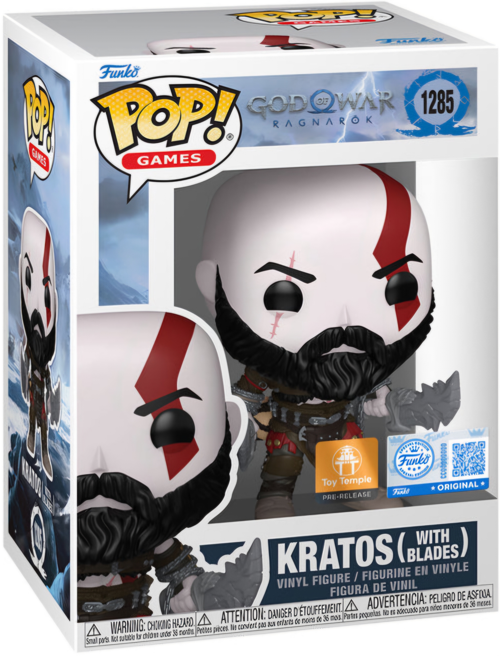 خرید فانکو پاپ کریتوس راگناروک 1285 Kratos with Blades Toy Temple | اورجینال فیگور زون