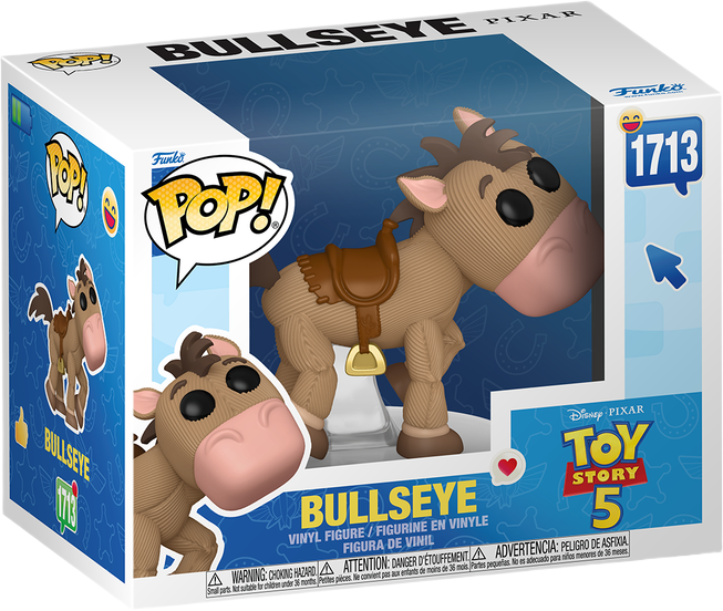 فانکو پاپ بولزآی شماره 1713 اورجینال نسخه پرمیوم از انیمیشن Toy Story اسب قهوهای با گوشهای برافراشته، زین چرمی و ژست ایستاده بامزه