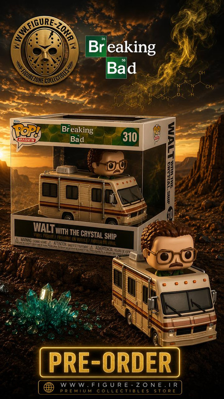 سوپرپاپ رایدز! بریکینگ بد والتر وایت با کمپر کریستال شیپ SUPER POP RIDES! BREAKING BAD Walt with the Crystal Ship 310