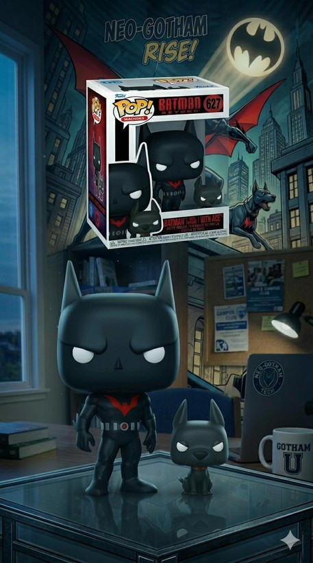 فانکوپاپ! بتمن تری مگینیس با ایس POP! & BUDDY Batman (Terry McGinnis) with Ace 627