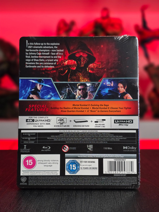 استیل بوک مورتال کمبت 2 (2026) Mortal Kombat II Limited SteelBook Edition (4K Ultra HD)