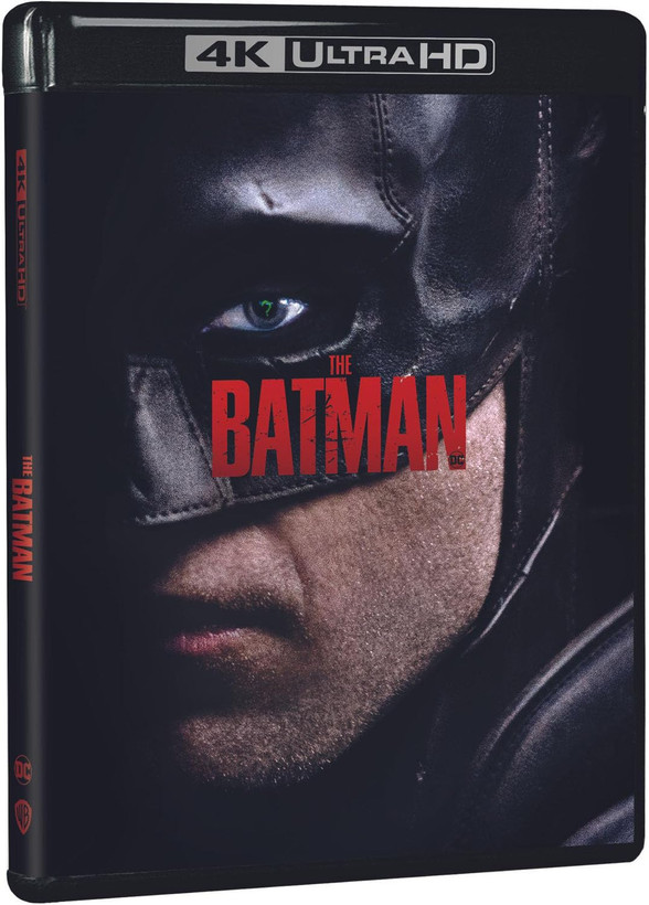 پکیج ۴K بلوری اورجینال فیلم The Batman 2022 با کیفیت تصویر 4K Ultra HD، فناوری Dolby Vision و تصویر رابرت پتینسون روی کاور