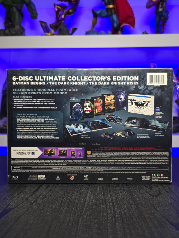 پک آرشیوی کلکسیونی سهگانه شوالیه تاریکی The Dark Knight Trilogy Ultimate Collector's Edition (4K Ultra HD)