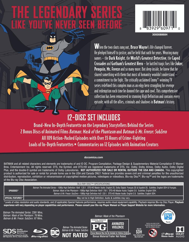 پکیج کامل بلوری سریال کارتونی انیمیشنی بتمن Batman The Complete Animated Series 1992 Blu ray