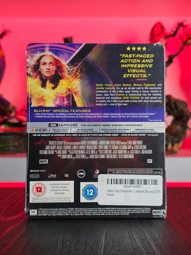 استیلبوک محدود و انحصاری ۴K UHD فیلم مردان ایکس: دارک فنیکس X-Men: Dark Phoenix 4K Ultra HD Exclusive Amazon Steelbook